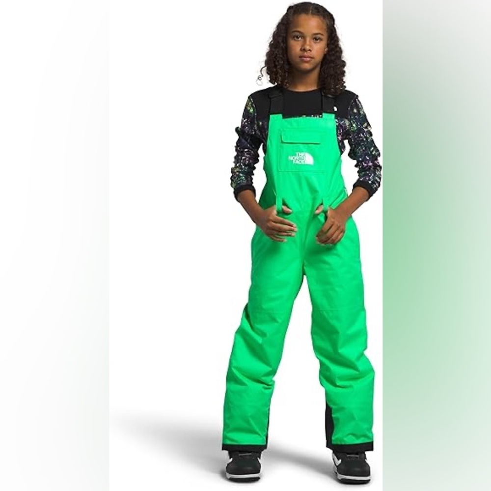 🍀🍀🍀 THE NORTH FACE Teen Freedom Insulated Bib, Chlorophyll Green, M (10)